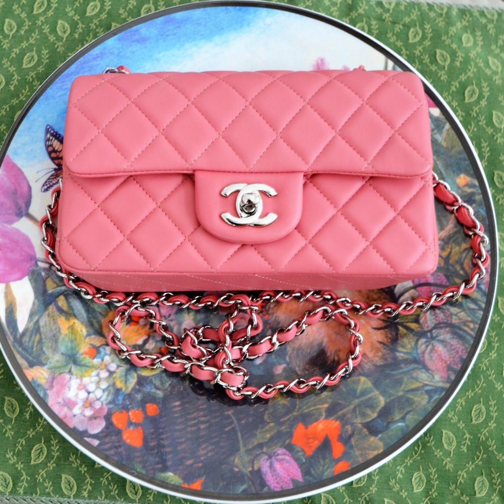 SOLD CHANEL Rectangular Mini Pink - Picture 3 of 8